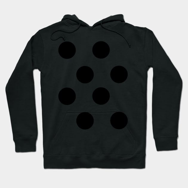 Black on Orange polkadot dot spots Hoodie by MacSquiddles